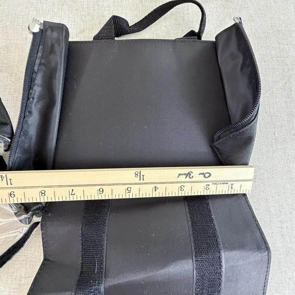 Professional Makeup Artist Bag Fold Out Organizer Clear Zipper Pouches Black